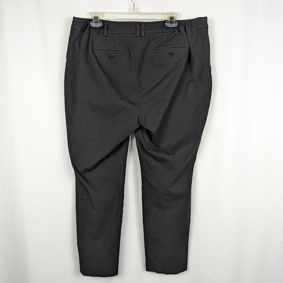 Talbots Petites High Waist Straight Pant Black Chino Elastic Womens Size 16WP - Picture 2 of 7